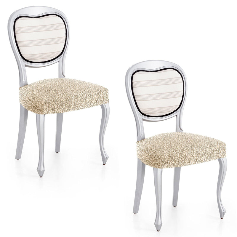 Eiffel Textile Funda De Silla Bielástica Pack 2 Unidades Modelo Roc Marfil