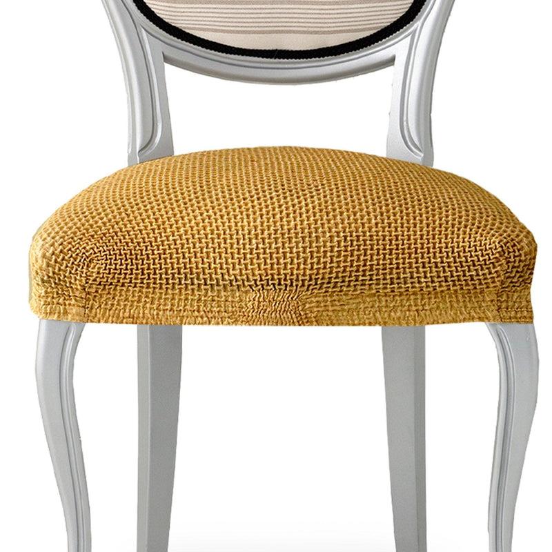 Eiffel Textile Funda De Silla Bielástica Pack 6 Unidades Modelo Cora Amarillo
