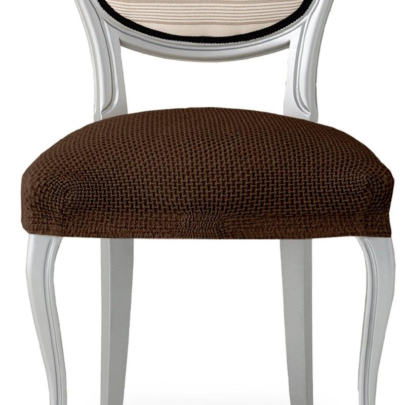 Eiffel Textile Funda De Silla Bielástica Pack 6 Unidades Modelo Cora Marrón