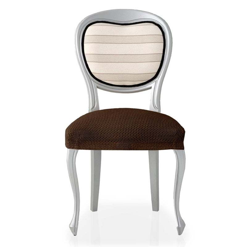 Eiffel textile Funda de Silla Bielástica Pack 6 Unidades Modelo Cora Marrón