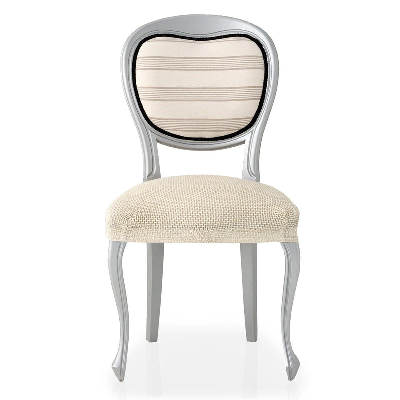 Eiffel textile Funda de Silla Bielástica Pack 6 Unidades Modelo Cora Marfil