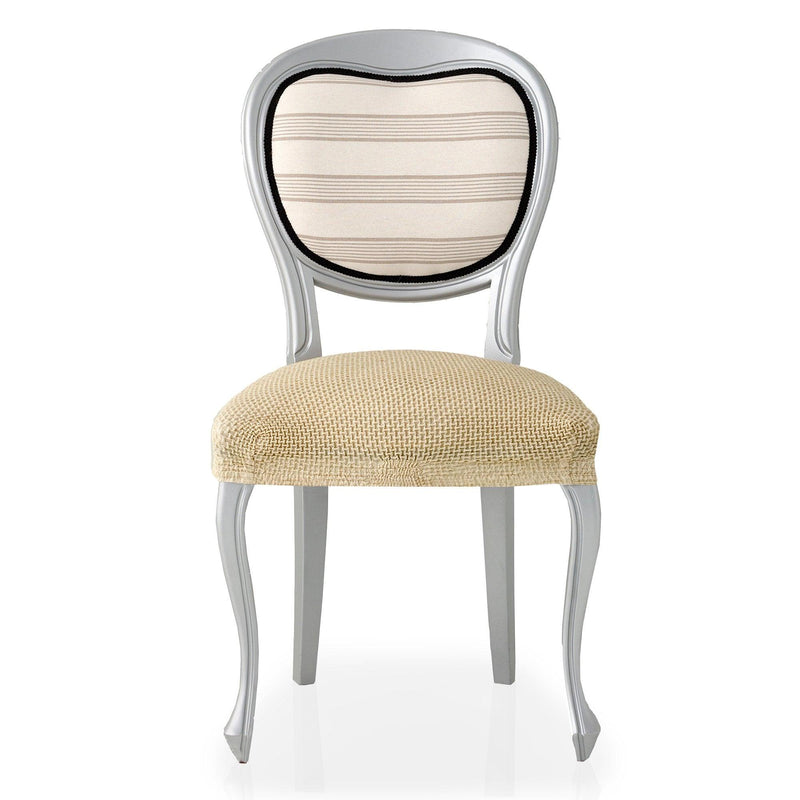 Eiffel textile Funda de Silla Bielástica Pack 6 Unidades Modelo Cora Beige