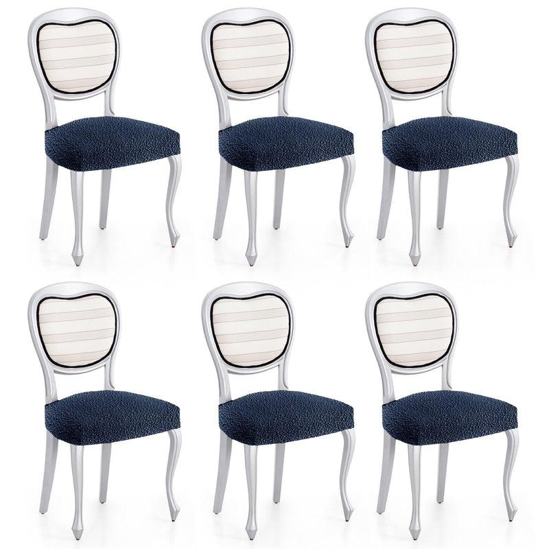 Eiffel Textile Funda De Silla Bielástica Pack 6 Unidades Modelo Roc Azul