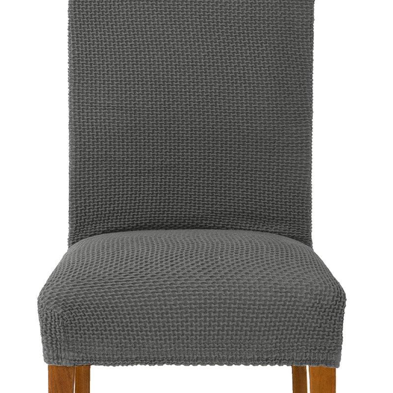 Eiffel Textile Funda De Silla Con Respaldo Bielástica Pack 2 Unidades Modelo Cora Gris