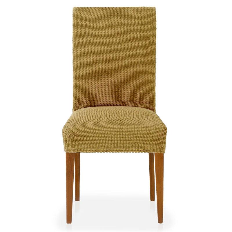 Eiffel textile Funda de Silla con Respaldo Bielástica Pack 2 Unidades Modelo Cora Amarillo
