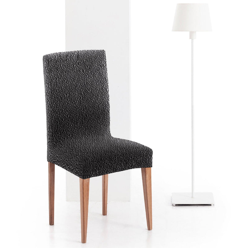 Eiffel Textile Funda De Silla Con Respaldo Bielástica Pack 2 Unidades Modelo Roc Gris Oscuro