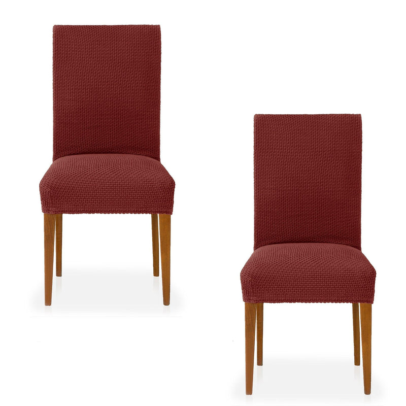 Eiffel Textile Funda De Silla Con Respaldo Bielástica Pack 2 Unidades Modelo Cora Teja