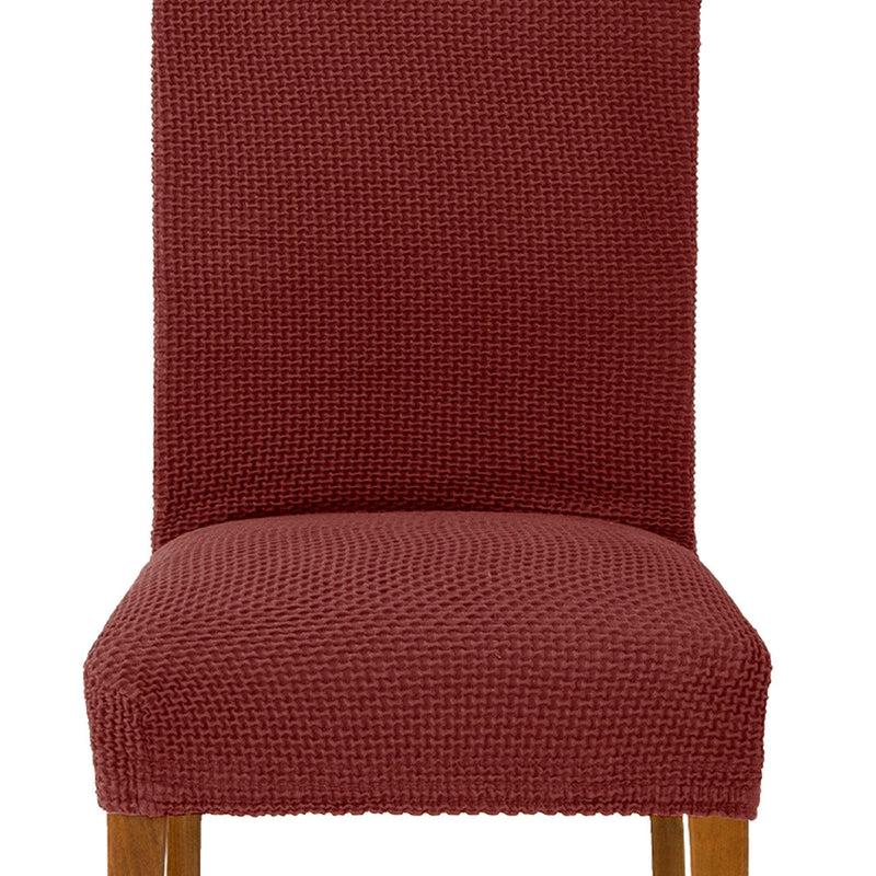 Eiffel Textile Funda De Silla Con Respaldo Bielástica Pack 2 Unidades Modelo Cora Teja