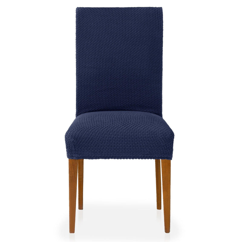 Eiffel textile Funda de Silla con Respaldo Bielástica Pack 2 Unidades Modelo Cora Azul