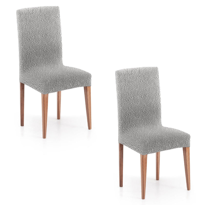 Eiffel Textile Funda De Silla Con Respaldo Bielástica Pack 2 Unidades Modelo Roc Gris