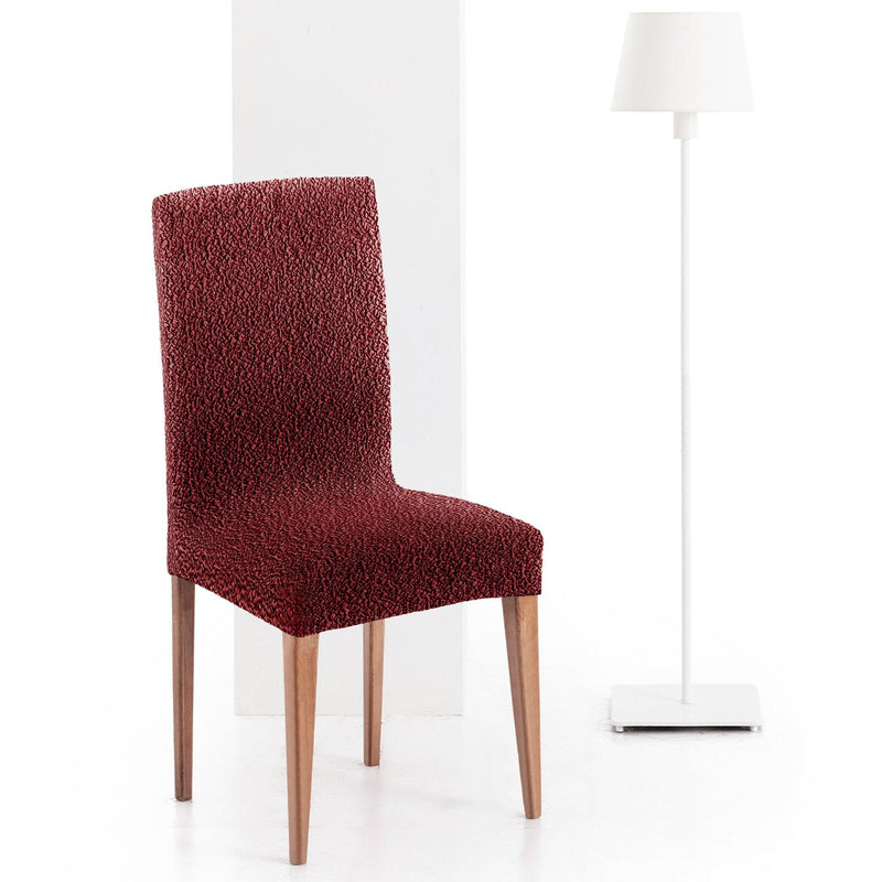 Eiffel Textile Funda De Silla Con Respaldo Bielástica Pack 2 Unidades Modelo Roc Granate