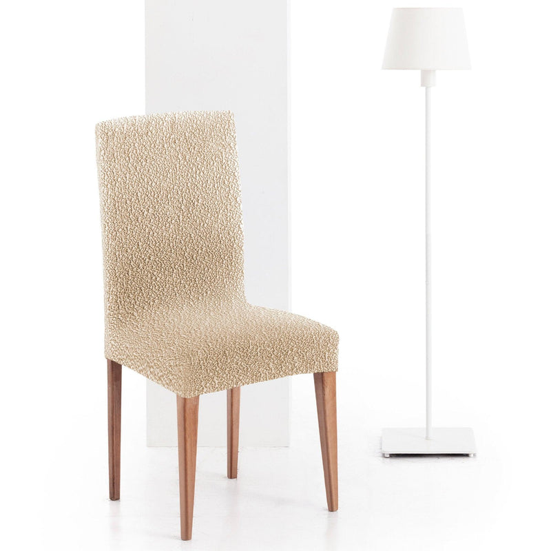 Eiffel Textile Funda De Silla Con Respaldo Bielástica Pack 2 Unidades Modelo Roc Beige
