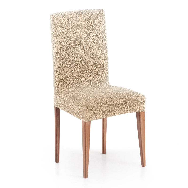 Eiffel textile Funda de Silla con respaldo Bielástica Pack 2 Unidades Modelo Roc Beige