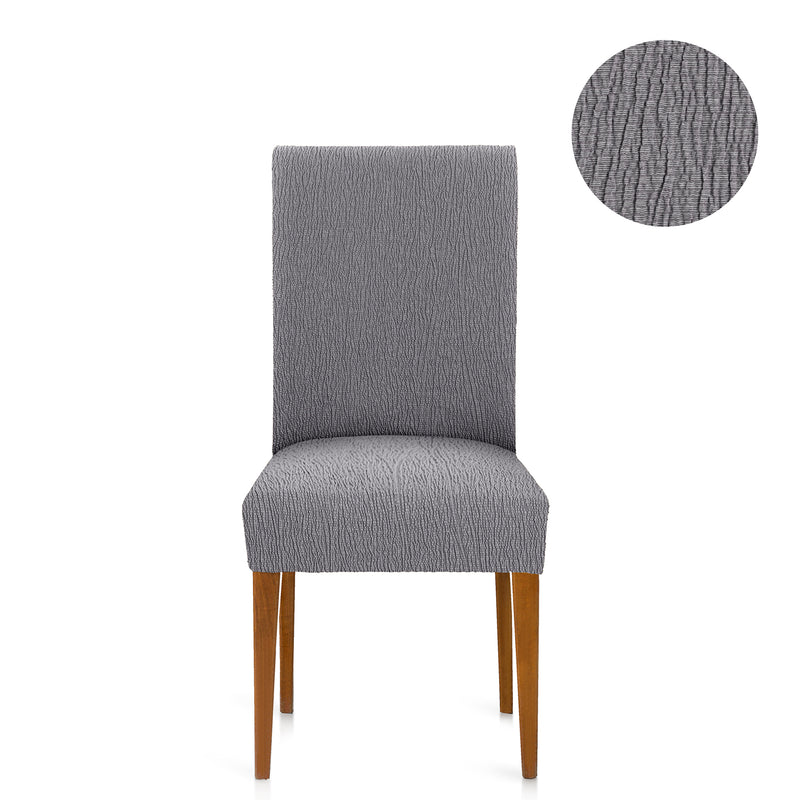 Eiffel Textile Funda De Silla Elástica Con Respaldo Gris Pack 2 Unidades Modelo Troya (40-50 Cm)