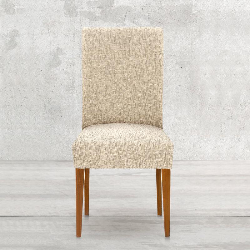 Eiffel Textile Funda De Silla Elástica Con Respaldo Marfil Pack 2 Unidades Modelo Troya (40-50 Cm)