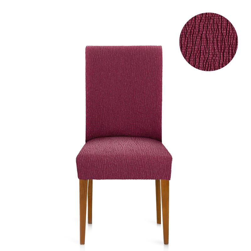 Eiffel Textile Funda De Silla Elástica Con Respaldo Rojo Pack 2 Unidades Modelo Troya (40-50 Cm)