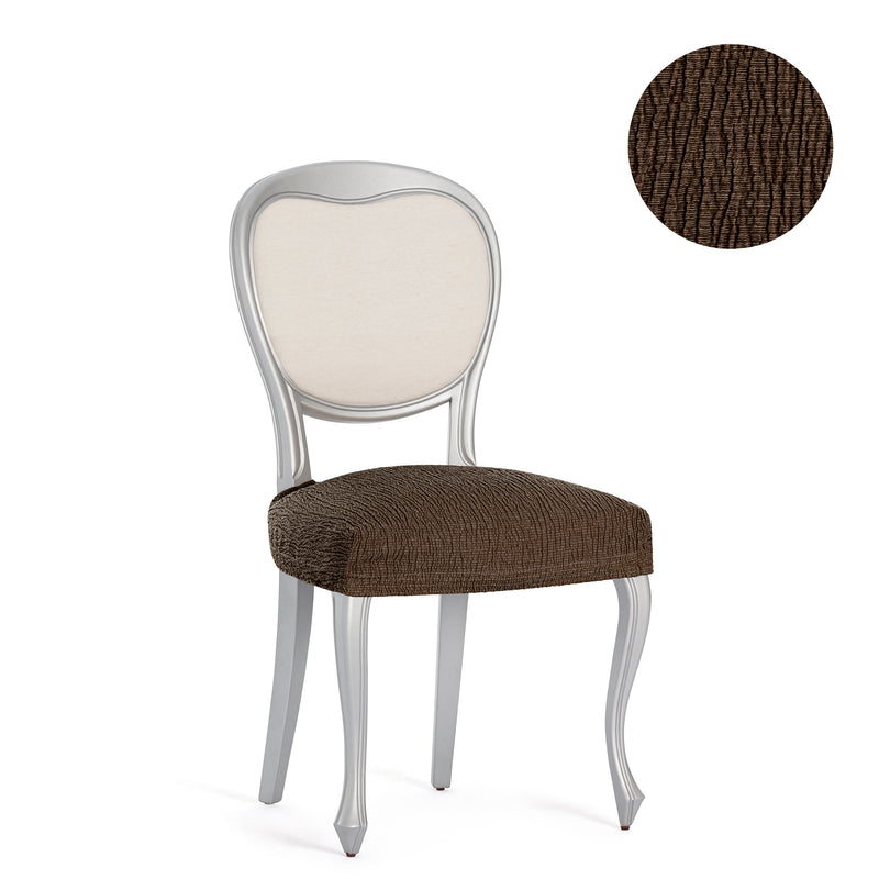 Eiffel Textile Funda De Silla Elástica Marrón Pack 2 Unidades Modelo Troya (40-50 Cm)