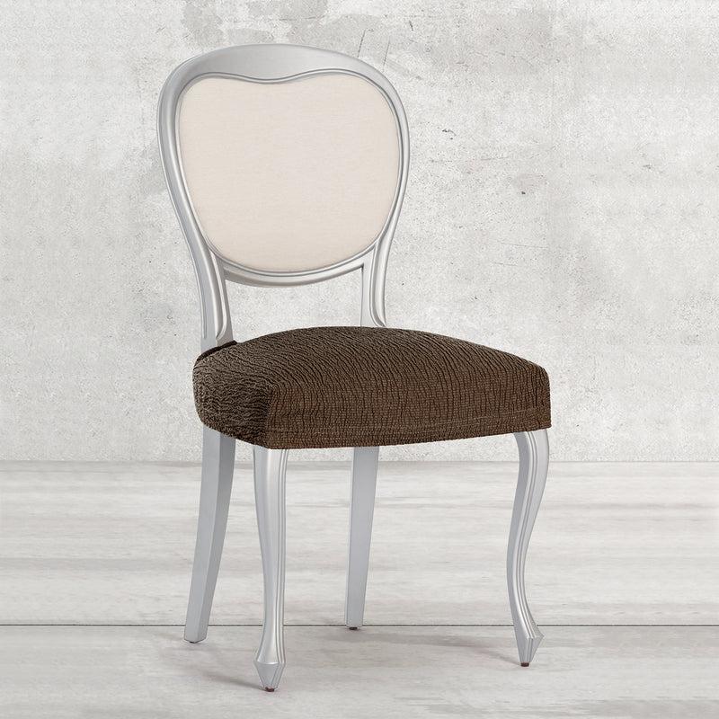 Eiffel Textile Funda De Silla Elástica Marrón Pack 2 Unidades Modelo Troya (40-50 Cm)