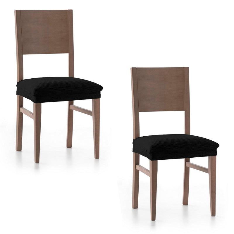 Eiffel Textile Funda De Silla Elástica Negro Pack 2 Unidades Modelo Rennes