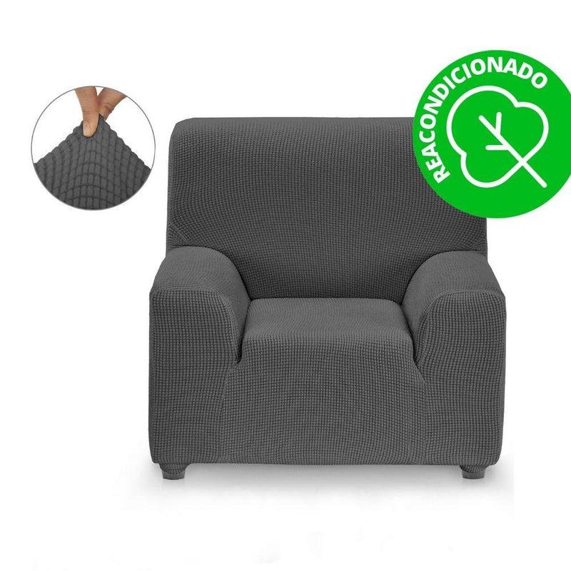 Eiffel textile Funda de Sofá Bielástica Mónaco 1 Plaza ( 70 - 110 cm ) Gris (REACONDICIONADO A+)