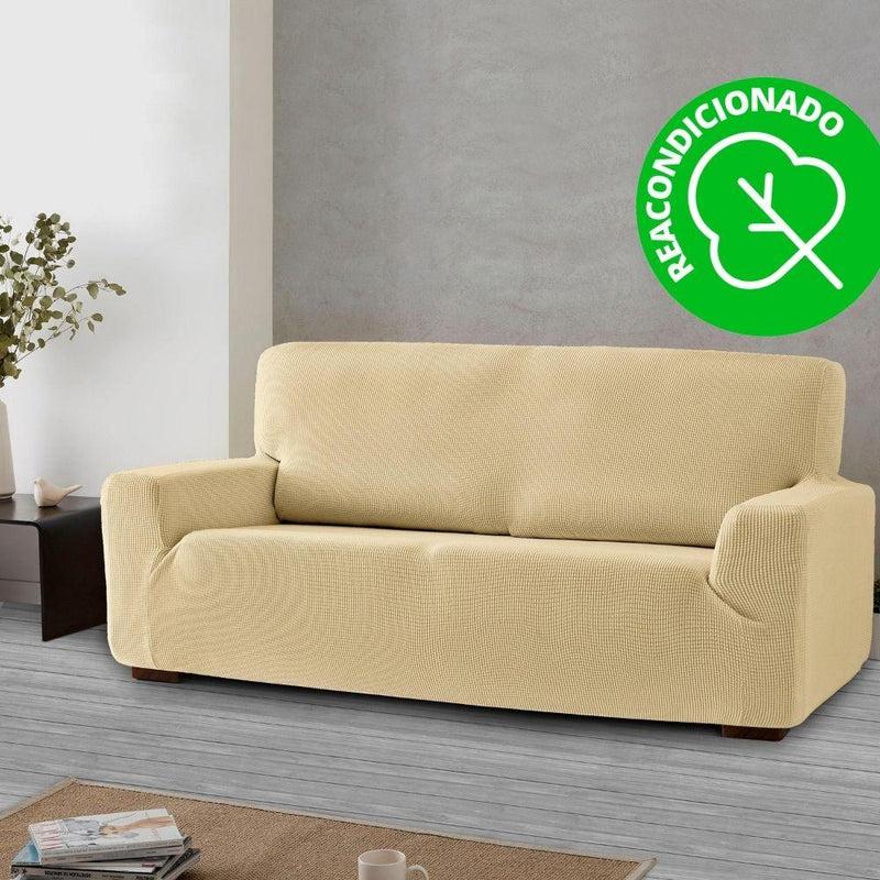 Eiffel textile Funda de Sofá Bielástica Mónaco 3 Plazas ( 180 - 240 cm ) Beige (REACONDICIONADO A+)
