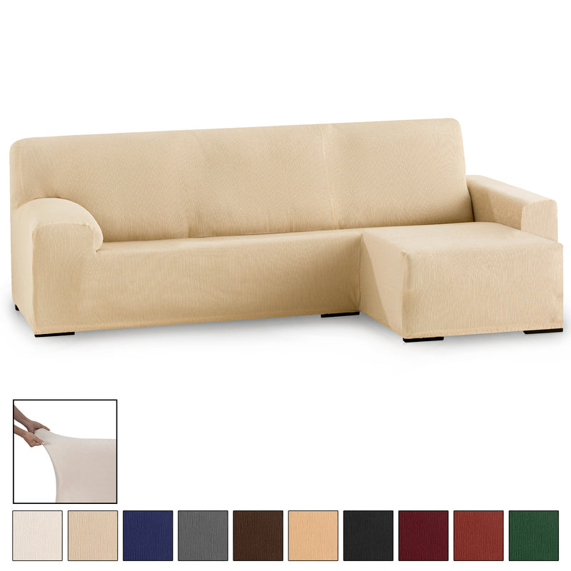 Eiffel Textile Funda Sofá Chaise Longue Elástica 1 Pieza Rústica Brazo Corto