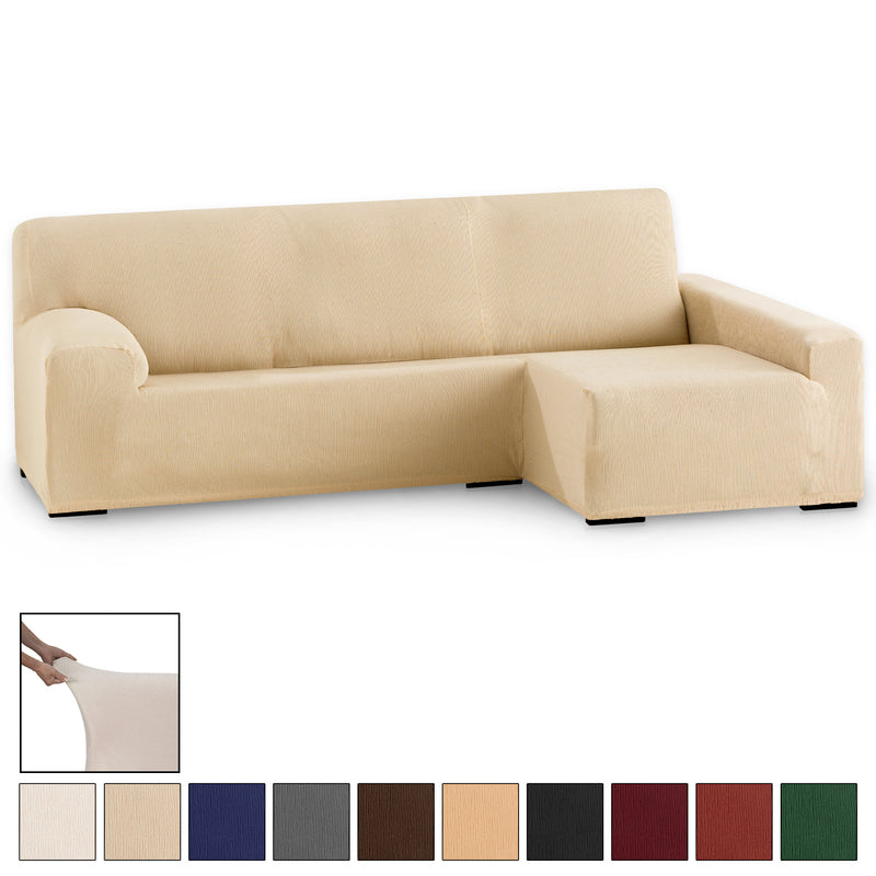 Eiffel Textile Funda Sofá Chaise Longue MINI Elástica 1 Pieza Rústica Brazo Largo