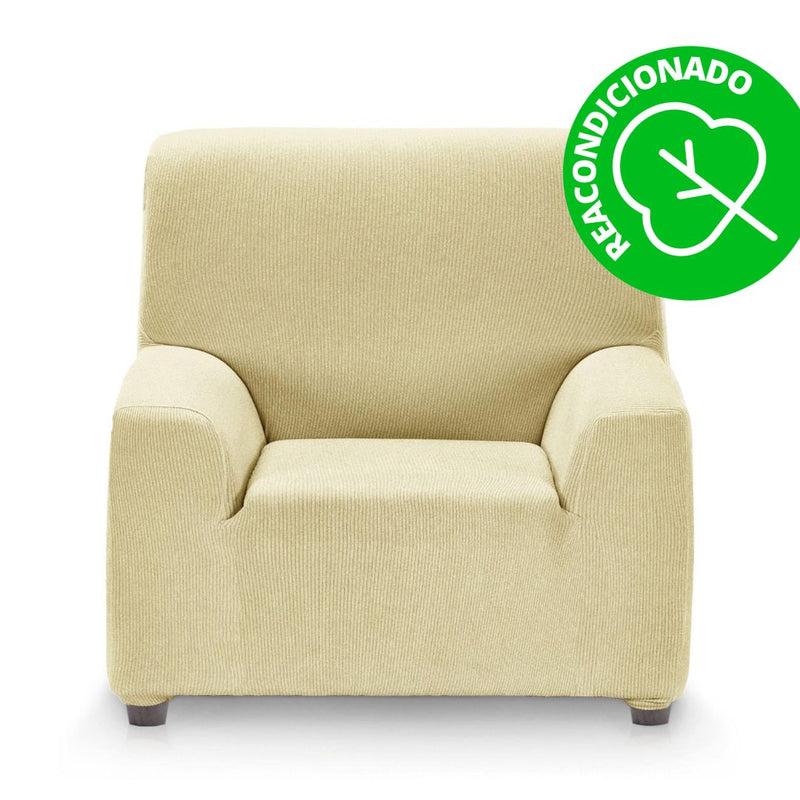 Eiffel textile Funda Sofá Elástica Rústica 1 Plaza ( 70 - 110 cm ) (REACONDICIONADO A+) Beige