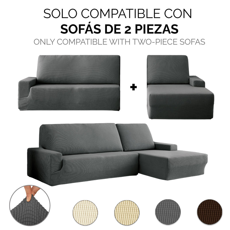 Eiffel Textile Funda Sofá Para Chaise Longue Bielástica. Monaco