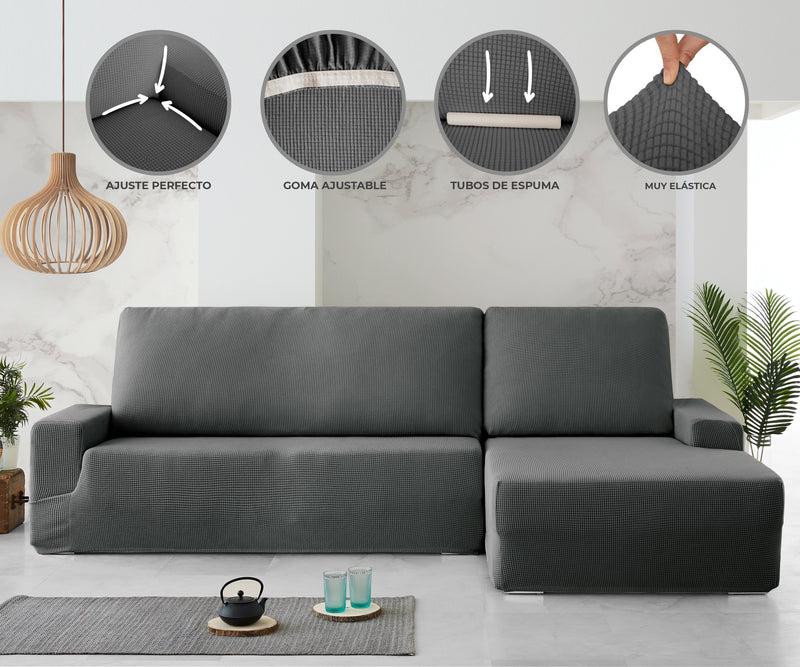 Eiffel Textile Funda Sofá Para Chaise Longue Bielástica. Monaco