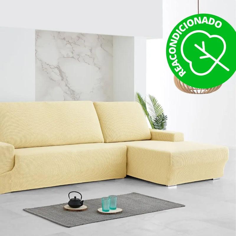 Eiffel textile Funda Sofá para Chaise Longue Derecha Bielástica Monaco Beige (REACONDICIONADO A+)