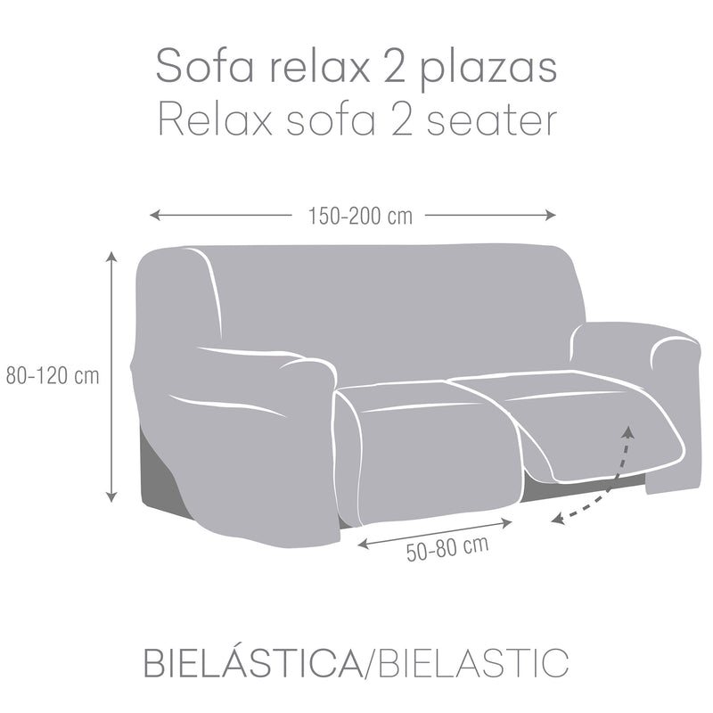 Eiffel Textile Funda Sofá Relax Reclinable Bielástica Roc (2 Asientos)