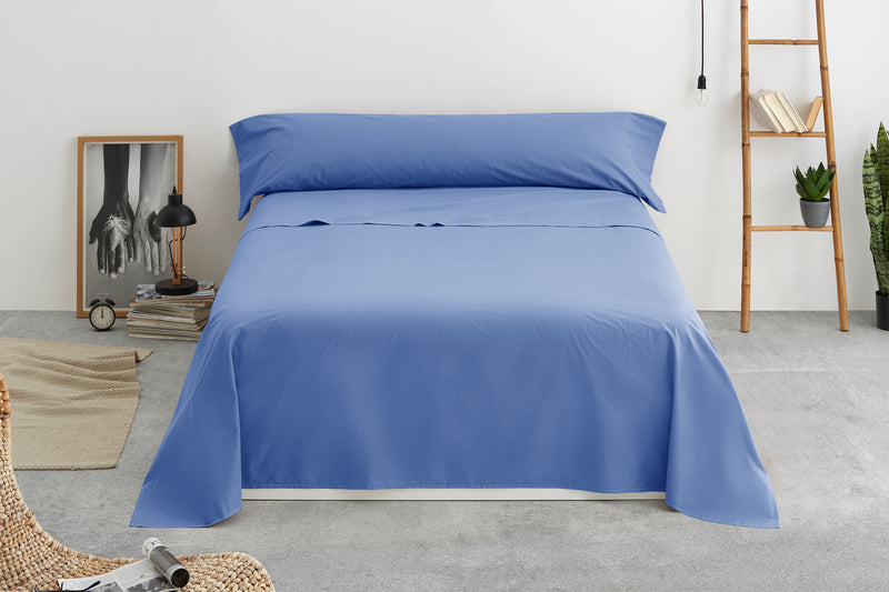 Eiffel textile Juego de Sabanas Liso 50% Algodón 50% Poliéster. Rainbow