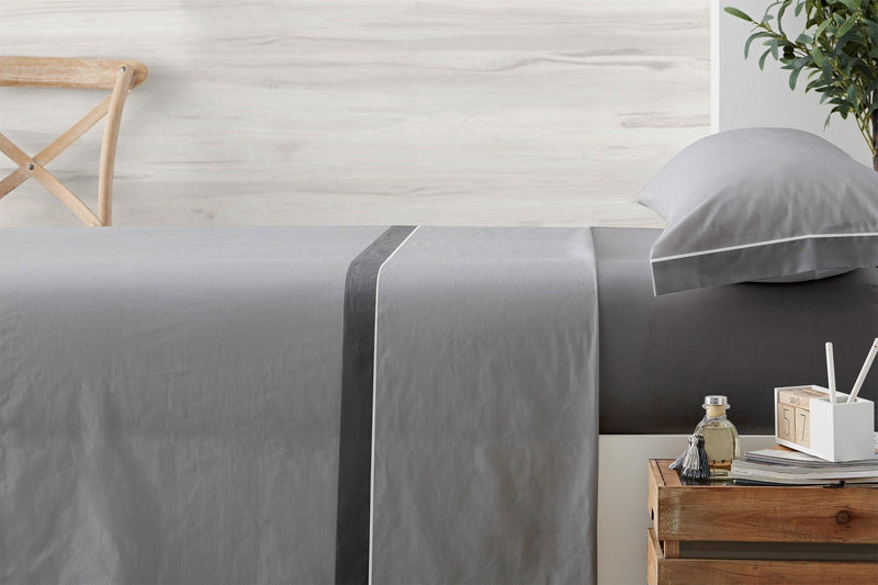 Eiffel textile Juego de Sabanas Liso Bicolor 100% Poliester