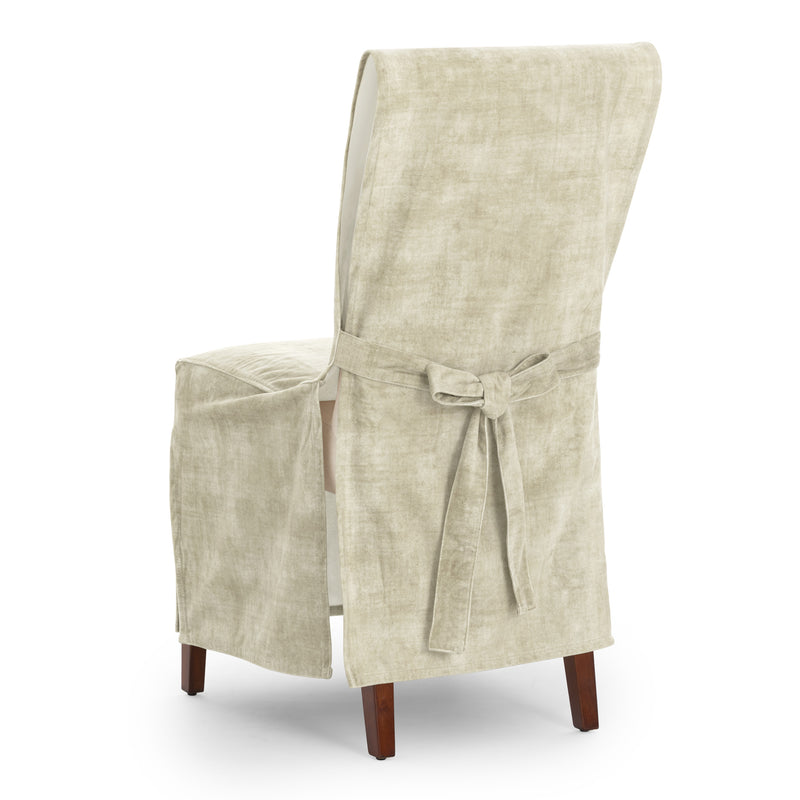 Eiffel Textile Pack 2 Unidades Funda De Silla Impermeable Antimanchas Universal Respaldo Lazo Terciopelo Modelo Turin