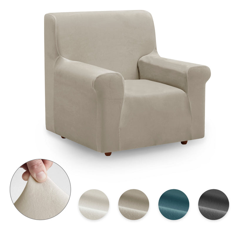 Eiffel Textile Pack Básico Viste Y Decora Tu Sofá - Funda Velvet + Plaid Mulitusos Nido Abeja