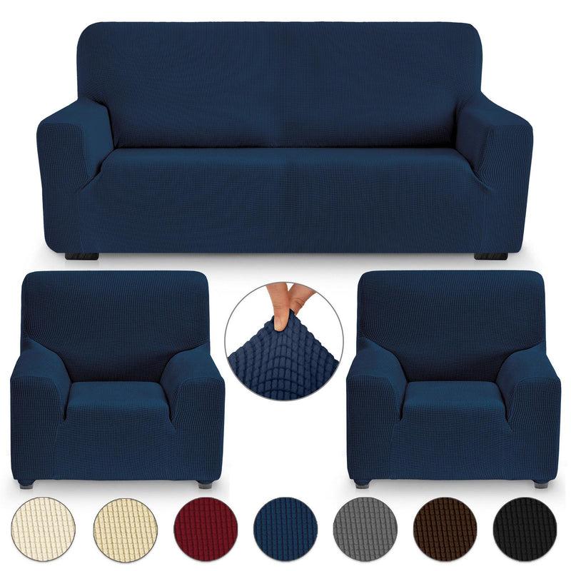 Eiffel textile Pack de Funda Sofá Bielástica Monaco. Set 3+1+1 Plazas