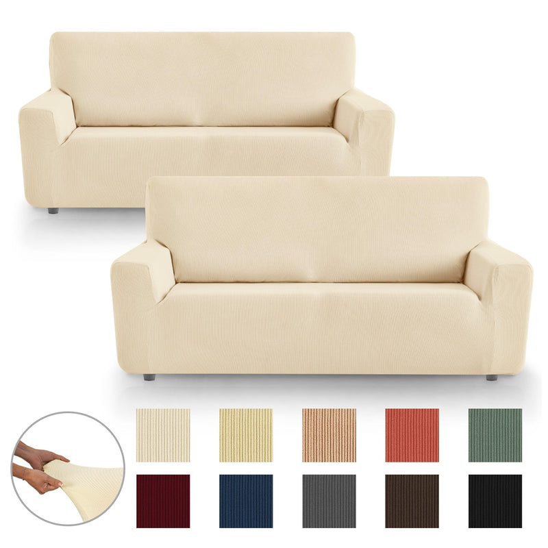 Eiffel textile Pack Funda Sofá Elástica Rústica Duo 3+2 Plazas