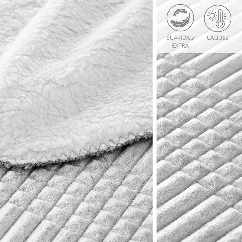 Eiffel Textile Plaid Multiusos Manta Polar Gofrada + Borrego