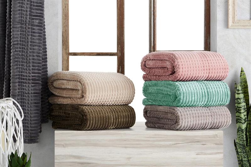 Eiffel Textile Plaid Multiusos Manta Polar Gofrada + Borrego