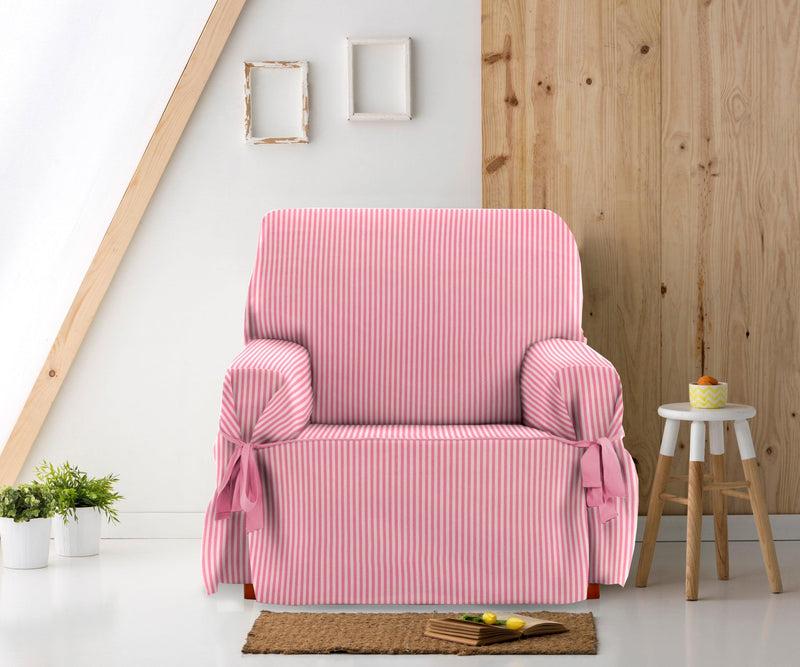 Eiffel Textile Protector Cubre Sillón 1 Plaza Rayas Modelo Cartagena Lazos