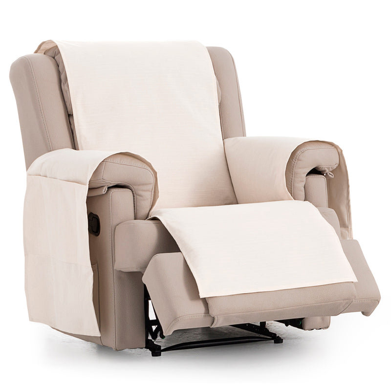 Eiffel Textile Protector Cubre Sillón Impermeable Antimanchas Liso 1 Plaza Relax Orejero Garona