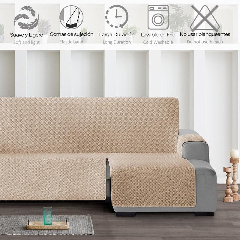 Eiffel Textile Protector Cubre Sofá Chaise Longue Acolchado Círculos