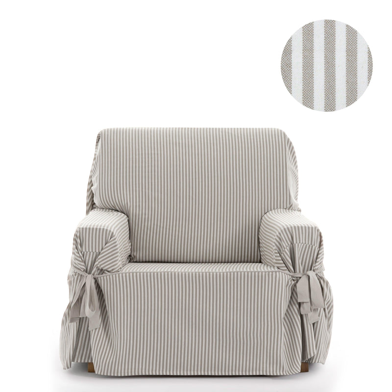 Eiffel Textile Protector Cubre Sofá Eysa Funda Rayas Modelo Calma Lazos