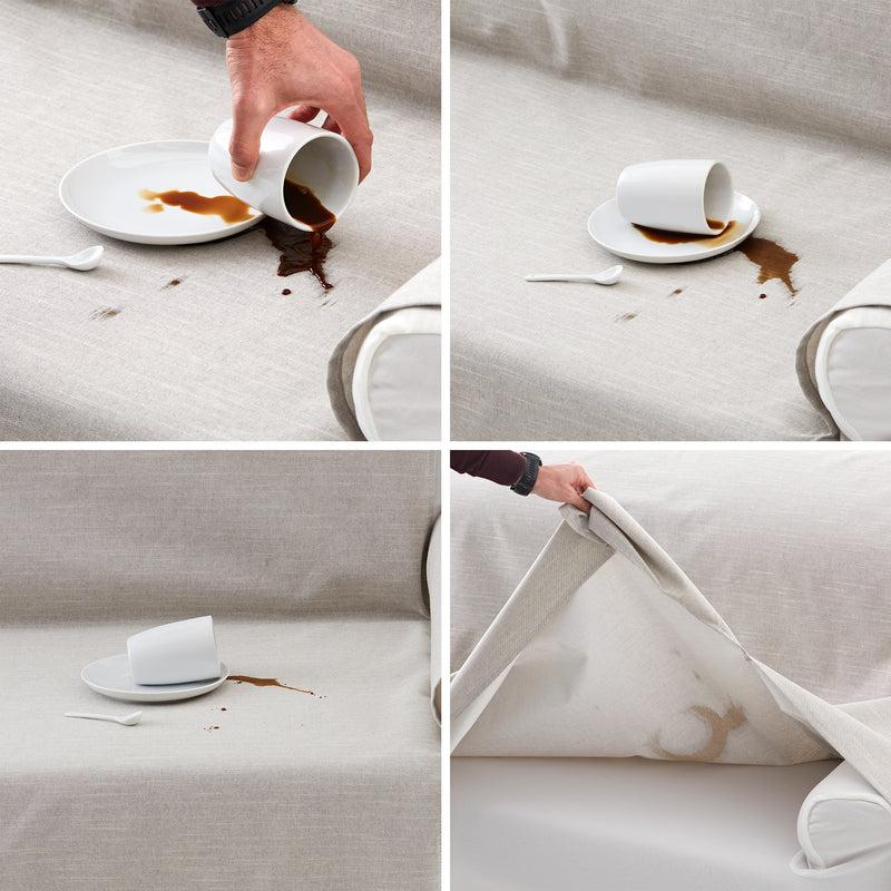 Eiffel Textile Protector Cubre Sofá Impermeable Antimanchas Lazos Liso Garona