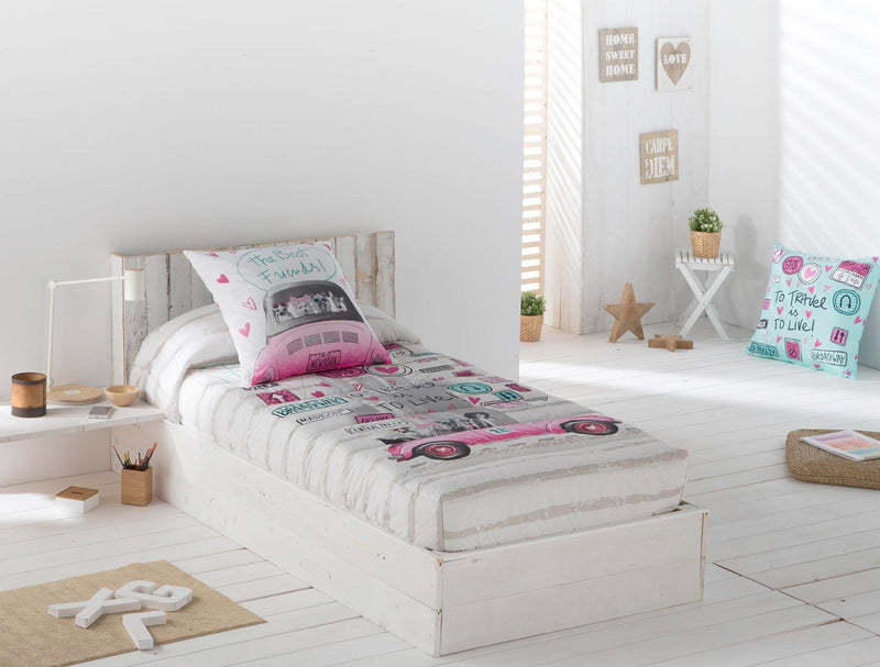 Eiffel Textile Tejidos JVR Edredon Ajustable Estampado Modelo Candy