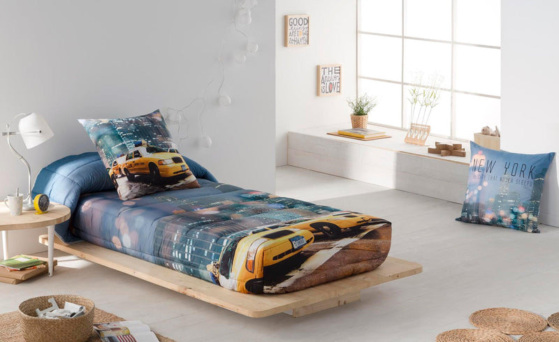 Eiffel Textile Tejidos JVR Edredon Ajustable Estampado Modelo Manhattan