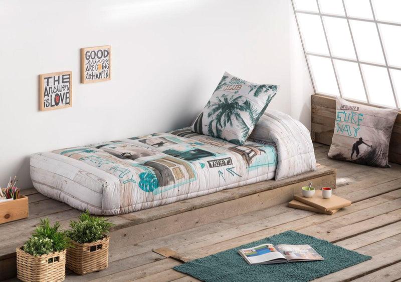 Eiffel Textile Tejidos JVR Edredon Ajustable Estampado Modelo Surf