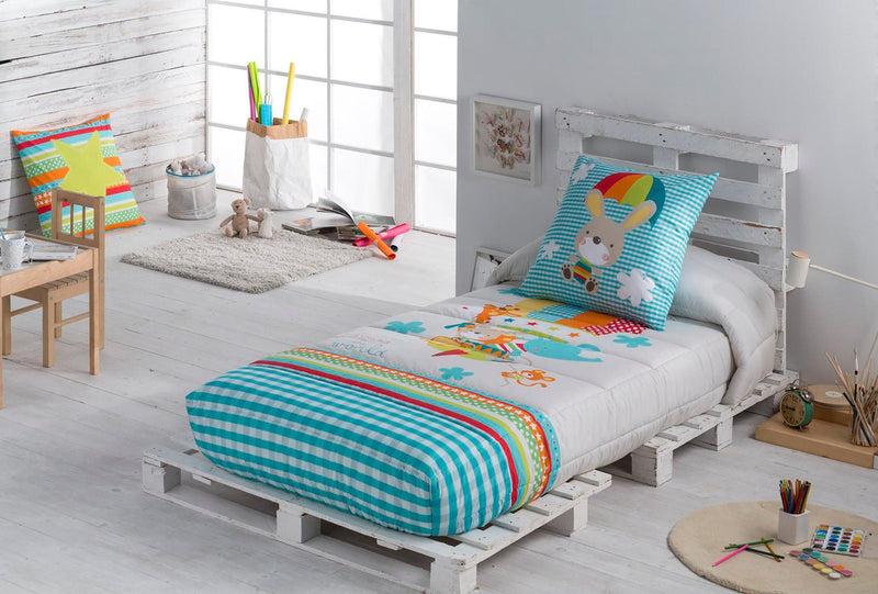 Eiffel Textile Tejidos JVR Edredon Ajustable Estampados. Modelo Globus