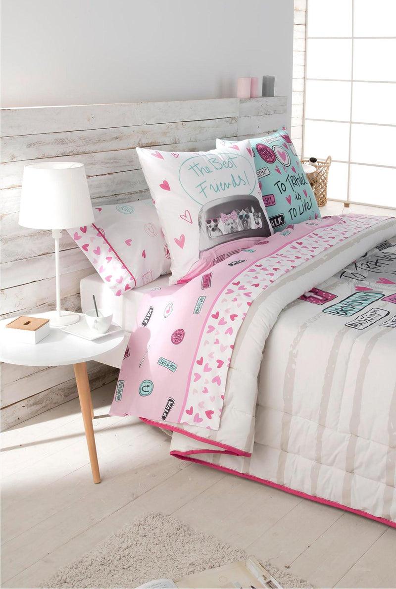 Eiffel Textile Tejidos JVR Juego De Sabanas 3 Piezas Modelo Candy